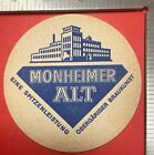 MONHEIMER ALT.  MANNER MOGEN MONHEIMER 4.2 INCH ROUND BEER COASTER RARE