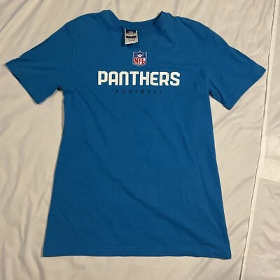 Camisa Carolina Panthers Juvenil Extra Grande Azul Reebok Algodón NFL Fans Fútbol Foto 1 de 4