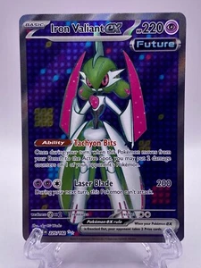 Pokémon TCG Iron Valiant ex 225/182 Ultra Rare Future Paradox Rift NM - Picture 1 of 2