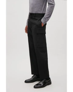 COS Mens Black Cargo Trousers - Size 48 / 32 - RRP £88 - Picture 1 of 5