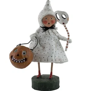 Lori Mitchell Halloween Polk-a-Dottie Boo Fantasma Arte Popular Figura Figura Resina - Imagen 1 de 1