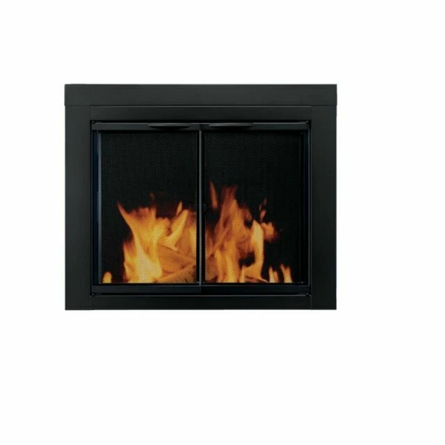 Pleasant Hearth AN-1010 Alpine Fireplace Glass Door - Black