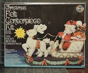 Night Before Christmas Felt Centerpiece Kit vintage arts Holiday ages 9 to adult - Picture 1 of 6