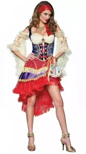 Sexy Erwachsene Halloween Charakter Glücksmesser Zigeuner Smaragd Kostüm XS - Bild 1 von 3