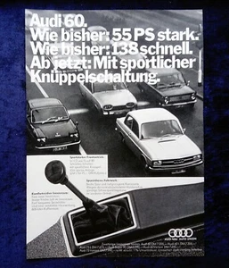 Audi  Super 60L , 55 PS,   originale Werbung aus 1969 - Bild 1 von 1