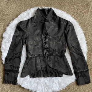 Living Dead Souls Black Jacket Button Front Womens Size Small Steampunk Vampire - Picture 1 of 15