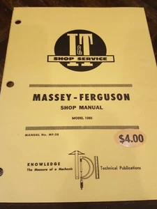 MASSEY FERGUSON I&T IT MANUAL 1080 TRACTOR MF-28 - Picture 1 of 2