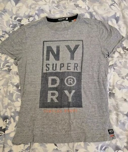 Superdry Sz L Mens Surplus Goods Classic Graphic Tee Pullover T-shirt Grey - Picture 1 of 5
