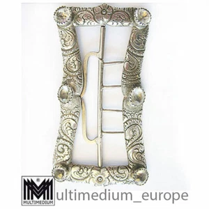 Hebilla de cinturón Biedermeier hebilla de cinturón plata 13 soldada alrededor de 1800 belt buckle - Imagen 1 de 5