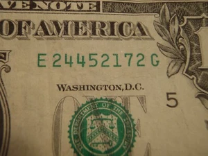Fancy Serial Number $1 Dollar Bill Birthday Note ~May 21, 1972 ...5/21/72 - Picture 1 of 2