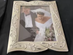 Lenox Opal Innocence Silverplate 8x10 Bilderrahmen für Hochzeit Filzrücken Neu - Bild 1 von 1