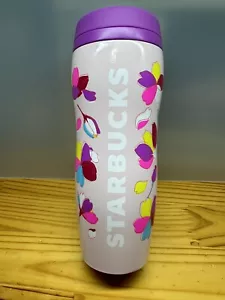 Botella de acero inoxidable tallada Starbucks SAKURA 2024 pétalo colorido 12 oz cereza - Imagen 1 de 9