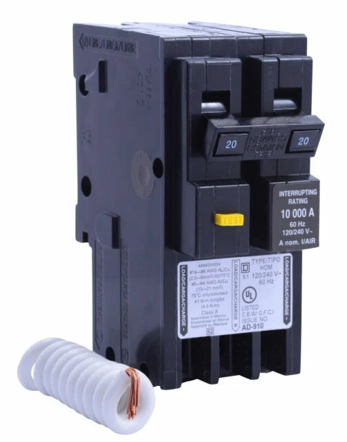 Square D HOM220GFIC 20 A Miniature Circuit Breaker