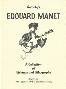 SOTHEBY’S Edouard Manet Collection of Etchings Lithograph Auction Catalog 1978 - Imagen 1 de 1