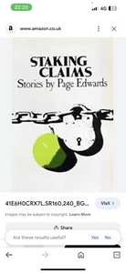 Staking Claims by Page Edwards (Hardcover, 1980) - Picture 1 of 1
