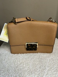 NWT Michael Kors  Cynthia Small Leather Shoulder Flap - Acorn - Picture 1 of 8