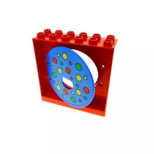 1x Lego Duplo Kugelbahn Halter 2x6x5 rot bunte Kreise 31193pb07 4114703 31191 - Bild 1 von 1