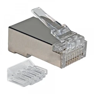 Paquete de 20 cables de conexión de crimpado Cat6a RJ45 conector blindado 8p 8c FTP RJ45 - Imagen 1 de 1