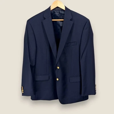Blazer Abrigo Deportivo Lauren Ralph Lauren Hombre 42R Azul Marino Dorado Botones 100% Lana Foto 1 de 4