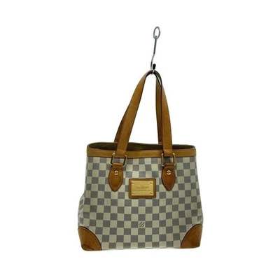 LOUIS VUITTON Hampstead PM Damier Azur White PVC Bag N51207 Duty Paid Used F/S - Image 1 of 4