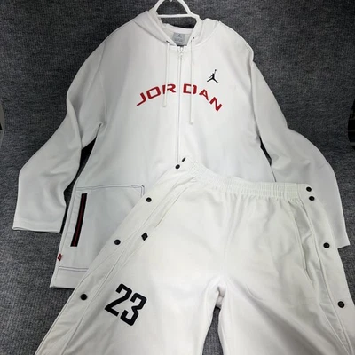 Sudadera con capucha de calentamiento Air Jordan Jumpman 2004 vintage con pantalones desgarrados - talla 2XLarge Foto 1 de 4