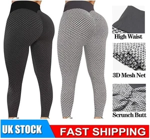Leggings Yoga Donna Palestra Anticellulite Tik Tok Leggings Fitness Butt Lift Pantaloni - Foto 1 di 26