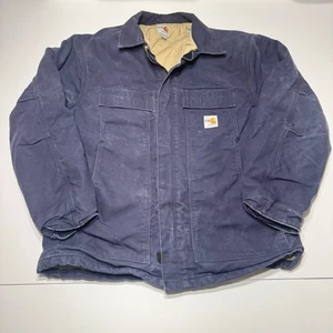 Carhartt FR 101618-410 Men’s Size XL Duck Canvas Fabric Lined Jacket Coat - Picture 1 of 23