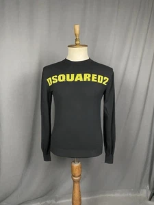 Dsquared2 Big Logo Men's Black Crewneck Sweater Size S - Picture 1 of 11