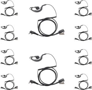 10 Pack Earpiece Headset Mic PTT for Kenwood TK-3107 TK-2107 BaoFeng Uv-5r 888s - Afbeelding 1 van 6