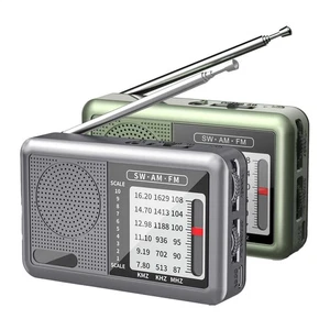 1pc Portable All Band Radio Receiver Small Rechargeable Shortwave Radio FM AM SW - Picture 1 of 12