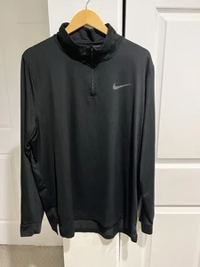 Nike Pro Herren XL schwarz 1/4 Reißverschluss Stehkragen Shirt lang Slv Dri Fit gebraucht, in einwandfreiem Zustand - Bild 1 von 7