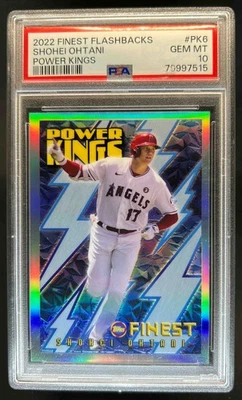 2022 Finest Flashbacks Shohei Ohtani Power Kings #PK-6 Angels PSA 10 - Image 1 of 2