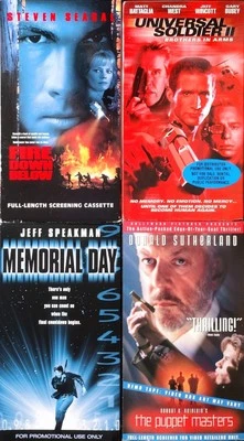 VHS Rare Promo Screeners Lot x4 - Action Thrillers Foto 1 de 4