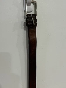 Vintage brauner Ledergürtel im Used-Look – 45 Zoll lang - Bild 1 von 9