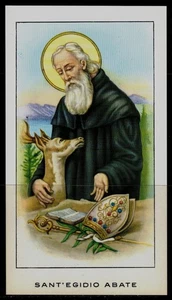 SANTINO (HOLY CARD) Sant'Egidio Abate ediz. EGIM n° 95 - Picture 1 of 1