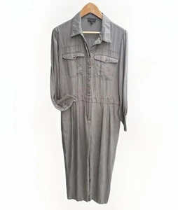 Anthropologie Current Air Jumpsuit Damen Large grau grün leicht - Bild 1 von 9