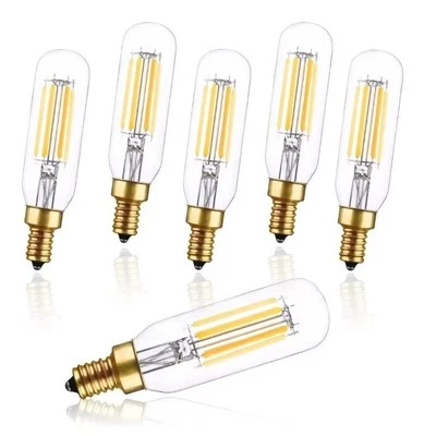 T6 LED Bulb Dimmable Light Bulbs E12 T25 Clear Glass Tubular Edison Candle Bulb - Image 1 of 4