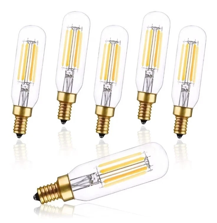 T6 LED Bulb Dimmable Light Bulbs E12 T25 Clear Glass Tubular Edison Candle Bulb - Image 1 of 4