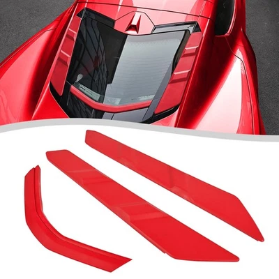 Red Rear Cover Engine Bay Air Vent Dry Bay Vent Block For Corvette C8 Coupe 20+ - Image 1 of 4