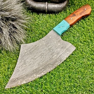 Cuchillo PERSONALIZADO Hecho a Mano DAMASCO ACERO CHOPPER, CUCHILLO DE CUCHILLA EXTERIOR TN-8154 - Imagen 1 de 8