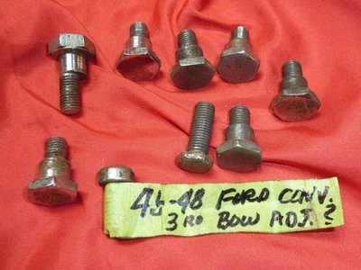 1941-1948 FORD ТРАНСФОРМИРУЕМЫЙ ВЕРХНИЙ БОЛТОВОЙ ВИНТ ЛОТ (9) РТУТЬ ОРИГИНАЛЬНЫЙ 1 ЭКСЦЕНТРИЧНЫЙ - Изображение 1 из 4