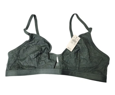 Aerie Womens M Bralette Lace Bra Wireless Green - Image 1 of 3