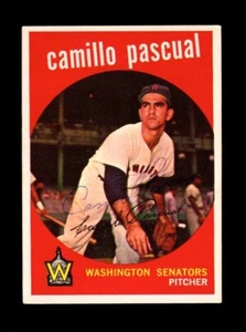 1959 TOPPS CAMILLO PASCUAL #413 SENATORS SIGNED AUTOGRAPH - Picture 1 of 1