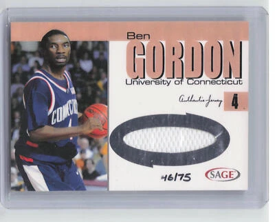 2004 SAGE #JB5 Ben Gordon Jerseys Bronze #/75 - Image 1 of 2