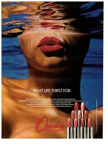 Quencher What Lips Thirst For Lipstick Swimming Vintage 1988 Print Advertisement - Picture 1 of 1