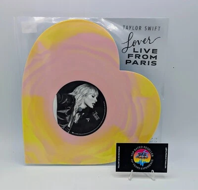 SHIPS TODAY - Taylor Swift - LOVER - Live From Paris - HEART SHAPED VINYL - NEW - Image 1 of 4