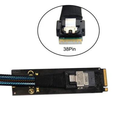 Cable M-Key NVME to SFF-8654 Slimline SAS Card Adapter and U.2 U2 SFF-8639 - Image 1 of 4