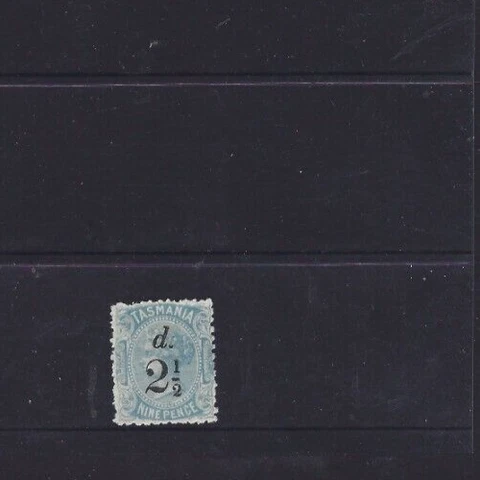 TASMANIA SIDEFACE SURCHARGE 2½d ON 2d MLH Cover