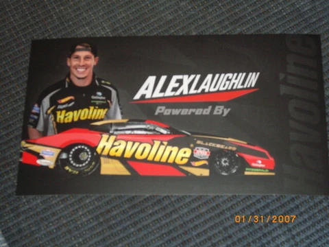 2019 ALEX LAUGHLIN HAVOLINE PRO STOCK NHRA POSTCARD Cover
