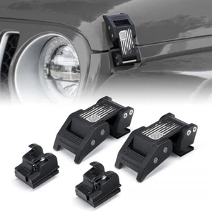 Aluminum Hood Latches Buckle American Flag For 2007-2024 Jeep Wrangler JK JL JT - Picture 1 of 7